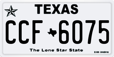 TX license plate CCF6075