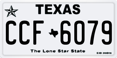 TX license plate CCF6079
