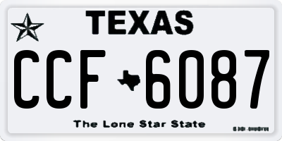 TX license plate CCF6087