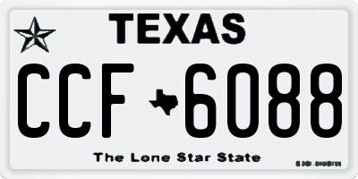 TX license plate CCF6088