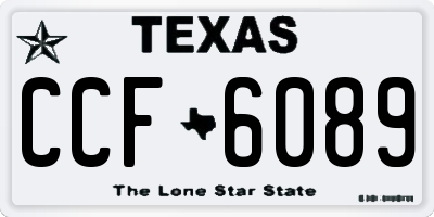 TX license plate CCF6089