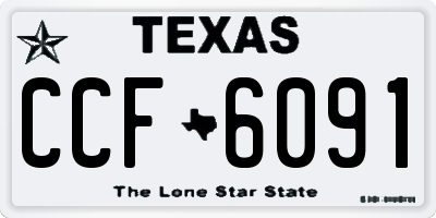 TX license plate CCF6091