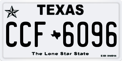 TX license plate CCF6096