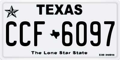 TX license plate CCF6097