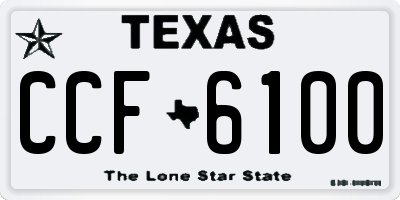 TX license plate CCF6100