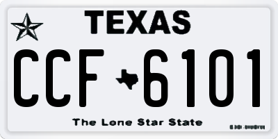 TX license plate CCF6101