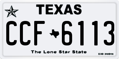 TX license plate CCF6113