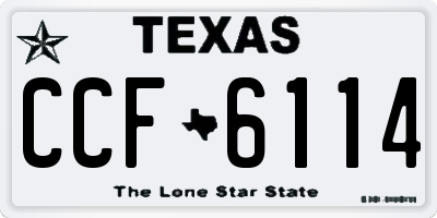 TX license plate CCF6114
