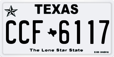 TX license plate CCF6117