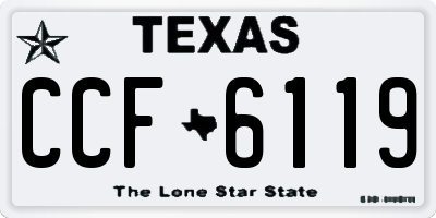 TX license plate CCF6119