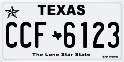 TX license plate CCF6123