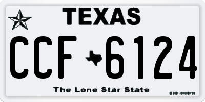 TX license plate CCF6124