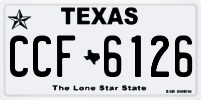 TX license plate CCF6126