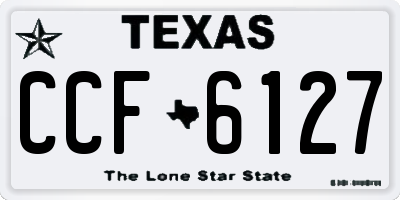 TX license plate CCF6127