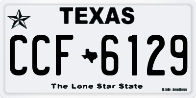 TX license plate CCF6129