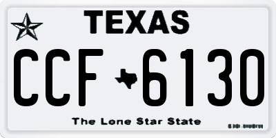 TX license plate CCF6130