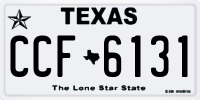 TX license plate CCF6131