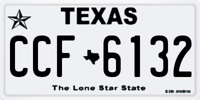 TX license plate CCF6132