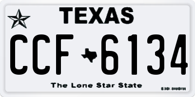 TX license plate CCF6134