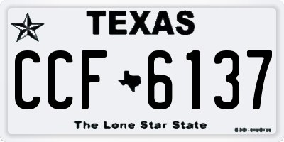 TX license plate CCF6137