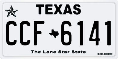 TX license plate CCF6141