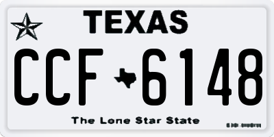 TX license plate CCF6148