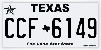 TX license plate CCF6149