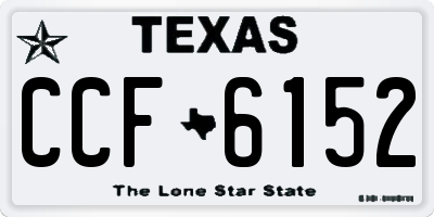 TX license plate CCF6152