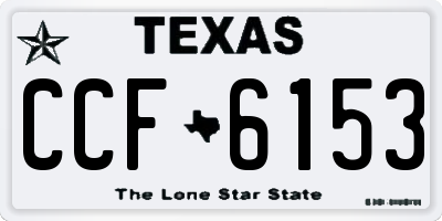 TX license plate CCF6153