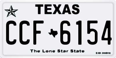 TX license plate CCF6154