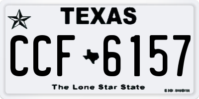 TX license plate CCF6157
