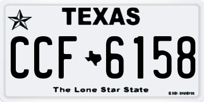 TX license plate CCF6158