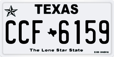 TX license plate CCF6159