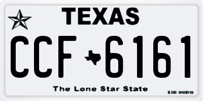 TX license plate CCF6161