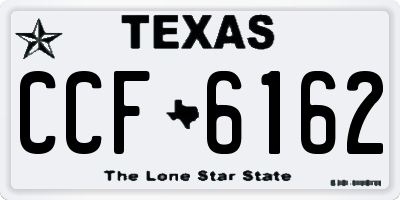 TX license plate CCF6162