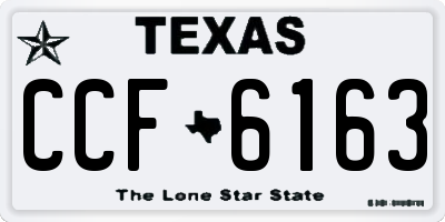 TX license plate CCF6163