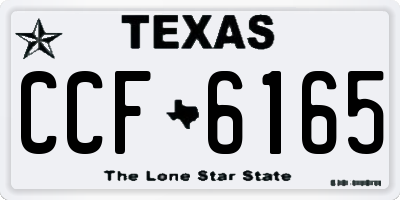 TX license plate CCF6165