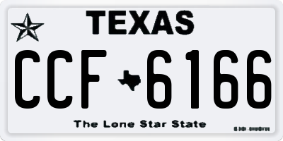 TX license plate CCF6166