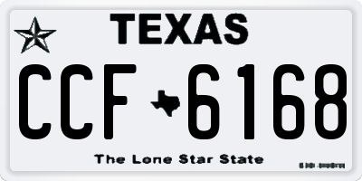 TX license plate CCF6168