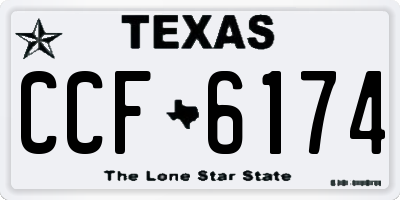 TX license plate CCF6174