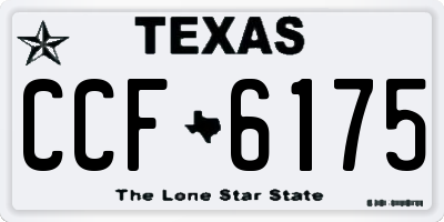 TX license plate CCF6175