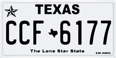 TX license plate CCF6177