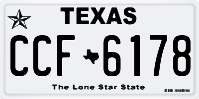 TX license plate CCF6178