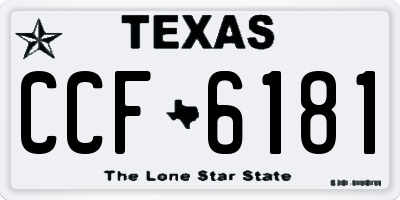 TX license plate CCF6181