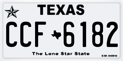 TX license plate CCF6182