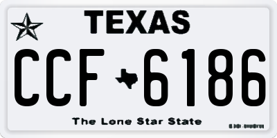 TX license plate CCF6186