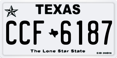 TX license plate CCF6187