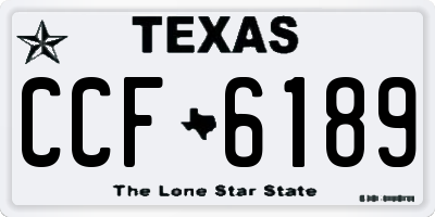 TX license plate CCF6189