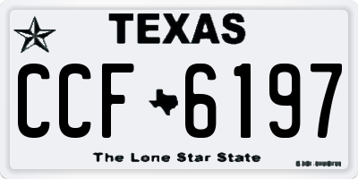 TX license plate CCF6197