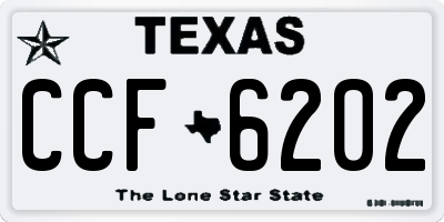 TX license plate CCF6202